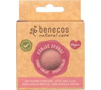 Benecos Natural Cosmetics - Konjac Sponge - red Clay - 100% Biodegradable