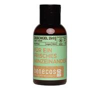 BenecosBIO Mini Shower Gel 2-in-1 Organic Mint Skin & Hair for a Fresh Mint Another - Vegan - Recycled Plastic
