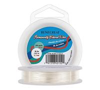 BENECREAT 0.3mm Real Gold Plated Jewellery Making Copper Wire, 100m Tarnish Resistant Silver Wire Beading Craft Wire for Jewelry Making Supplies and Crafting