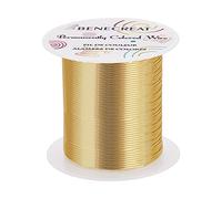 BENECREAT 0.5mm 80M Jewelry Beading Wire Light Gold Tarnish Resistant Copper Wire for Beading Wrapping and Other Jewelry Craft Making