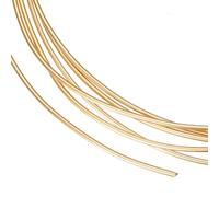 BENECREAT 0.6mm/22 Gauge 925 Sterling Silver Real Gold Plated Wire, 1m/3.28 FT Half Soft Round Making Jewelry Wire with Polishing Cloth for Rings Bangles Jewelry Making