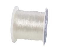 BENECREAT 0.8mm/0.03 Inch Thick Crystal Elastic Beading Cord Polyester Thread, Stretch Beading String Perfect for Jewelry Making, Bracelets Necklace and Craft Projects, 164 Yards / 150m - Clear