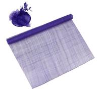 BENECREAT 0.91m Dark Violet Sinamay Fabric, 0.5m Mesh Fabric for Hat Making, Veil Netting Mesh for Millinery, Bridal Headdress, Wedding Veil, Millinery Supplies