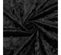 BENECREAT 1.1 Yard/1m Black Crushed Velvet Fabric, 63 Inch/1.6m Wide Soft Velvety Fabric Wrinkle Resistant Velvet Upholstery Fabric for Sewing Apparel, Upholstery, Decoration