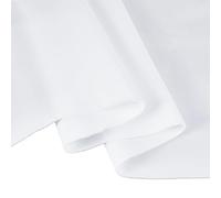 BENECREAT 1.4m/1.5 Yards Polyester Spandex Fabric, 156cm/61.4 Inch Wide Spandex Jersey Fabric for Jacket Suits Outfit Baseball Jacket, White