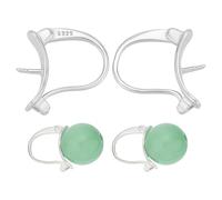 BENECREAT 1 Pair 925 Sterling Silver Leverback Earring Hooks, Platinum Leverback Earhook with Pin Bails for Half-drilled Beads Charms Jewelry Making, Pin: 0.8mm