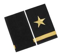 BENECREAT 1 Pair Pilot Epaulet Shoulder, 52x90mm/2.05x3.54 inch Pilot Uniform Epaulets, Aviators Epaulettes Shoulder for Cosplay Costume Stage Performance (One Gold Stripes)