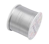 BENECREAT 10 Gauge Jewelry Craft Aluminum Wire 80 Feet Bendable Metal Sculpting Wire for Craft Floral Model Skeleton Making (Silver, 2.5mm)