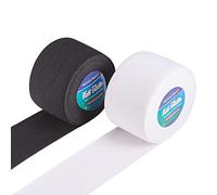 BENECREAT 10 Meters/11 Yards 50mm Wide Heavy Stretch Elastic Band High Elasticity Knit for Sewing Craft Project (5 Meters/Roll, White & Black)
