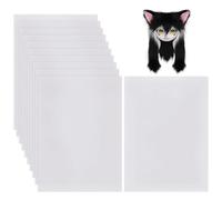 BENECREAT 10 Sheets Fursuit Eye Mesh, 30x22cm White PVC Sublimated Net Waterproof Printable Mesh for Furries Cosplay, Art Dolls, Sculptures, Props, Fursuits, Craft Making