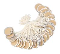 BENECREAT 100 Pack Round Shipping Labels with Reinforced Cotton String, 1.2 Inch/30.5mm Blank Hang Tags for Jewelry Clothing Gift Packaging, Pre-Punched PeachPuff Brand Tags