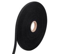 BENECREAT 100m Black Sew On Name Labels Writable Clothing Tags, 10mm Blank Sewing Cloth Labels Washable Costume Fabric Label for Garment Marking