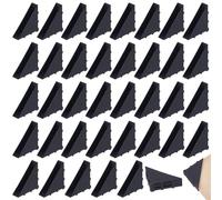 BENECREAT 100Pcs Black Glass Corner Protectors, 65×12mm/2.6×0.47inch Plastic Triangle Corner Protector, Table Corner Protectors for Ceramic, Glass, Mirror, Metal Sheets, Furniture Protection