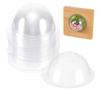 BENECREAT 100Pcs Clear Plastic Domes for Crafts, 60mm/2.36inch Diameter Half-Round Shaker Domes with Transparent PVC Material, Dimensional Dome for Paper Crafting, Scrapbooking, Creative Projects