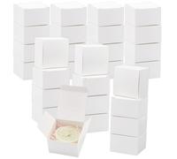 BENECREAT 100Pcs Paper Gift Box, 8.1x8.1x5.1cm/3.2x3.2x2 Inch