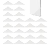 BENECREAT 100PCS White Plastic Corner Protectors, 50X25mm Edge Guards Corner Cushion Triangle for Glass Corners, Tiles, Stones and Phoalbum, Slot: 4mm