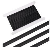 BENECREAT 10m Black Satin Corset Strap, 5mm Wide Corset Back Lace-up Straps Adjustable Wedding Corset Satin Ribbon for Garment Accessories