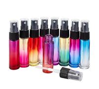 BENECREAT 10ml 9PCS Empty Spray Bottle Fine Mist Glass Gradient Colored Atomisers Mini Perfume Spray Bottles for storing your perfume, aftershave, makeup remover(Mixed color, 1pcs/color)