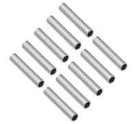 BENECREAT 10PCS 925 Sterling Silve Tube Spacer Beads, 10mm Long Bugle Seed Beads for Jewelry Making Bracelets Necklaces Crafts Hole:1.5mm