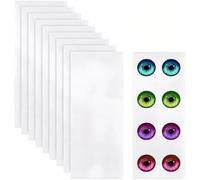 BENECREAT 10Pcs Custom Fursuit Eye Mesh, 30x12.5cm White PVC Printable Net 0.26mm Thick Waterproof Printable Mesh for Furries Cosplay, Props, Fursuits, Craft Making, Hole: 0.8mm