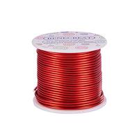 BENECREAT 12 Gauge(2mm) Aluminum Wire 100FT(30m) Anodized Jewelry Craft Making Beading Floral Colored Aluminum Craft Wire - FireBrick