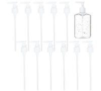 BENECREAT 12 Pack Plastic Replacement Pumps, 24-410 THREAD/NECK Locking White Dispenser, Lotion, Soap, Shampoo, Kitchen & Bathroom