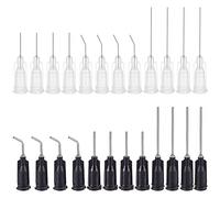 BENECREAT 120PCS Blunt Needle Dispensing Tips, 6 Sizes of Squeeze Bottle Tips, Fluid Precision Blunt Tip Needles, Plastic Blunt Needle Dispensing Tips for Filling E-Liquid Inks
