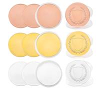BENECREAT 12Pcs 3 Colors 1.6inch Blank Challenge Coin for Laser Engraving, Engraving Blanks Coins, 3mm Thick Engravable Iron Material for DIY Crafts Birthday Travel Commemorative Collections
