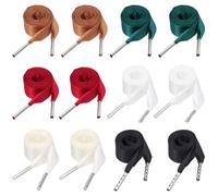 BENECREAT 12Pcs 8.4m Corset Lace Cord, 16mm Satin Ribbon Shoelaces Flat Corset Waist Belt Lace-up Tied for Women Girls Sneakers Skate Shoes Boots Sport Shoes, 6 Colors