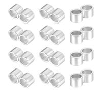 BENECREAT 12Pcs 925 Sterling Silver 2-Hole Spacer Beads Multi-Strand Connector, Platinum 925 Sterling Silver Slider Beads for Leather Cord, Bracelets Necklace Jewelry Making, 4.5×2.5mm/0.18×0.1inch
