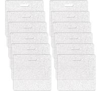 BENECREAT 12pcs Clear Acrylic Badge Buddy, 7.8x8.55cm DIY Badge Buddy Blanks with Glitter Sublimation Badge Blank for Nurse, Teacher, Receptionist