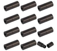 BENECREAT 12Pcs Stainless Steel Bracelet Clasps, 16×6mm/0.63×0.24inch Black Screw Twist Clasps, 2.5mm Hole Metal Buckle Elastic Laces Clasps for DIY Jewelry Making Bracelet Necklace