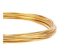 BENECREAT 14 Gauge 16.4 Feet Round Copper Wire Gold Brass Wire for Beading Craft and Jewelry Making