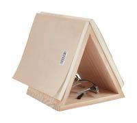 BENECREAT 140×140×150mm/5.5×5.5×5.9 Inch Triangle Book Page Holder, Page Rest Holder, Wooden Reading Rest for Bedroom, Living Room, Office, Library, Table