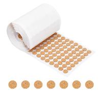 BENECREAT 1400pcs 12.5x1.5mm Adhesive Cork Circles, Flat Round Self-Adhesive Cork Dots for Cabinets, Table Top Items, Scratching, Furniture, Electronics