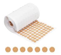 BENECREAT 1400pcs Round Cork Circles, 12.5x1.5mm Self-Adhesive Round Dots, Cork Mat for Cabinets, Table Top Items, Scratching, Furniture, Electronics