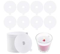 BENECREAT 150PCS Candle Dust Covers, Candle Lids Drip Protectors, Vigil Supplies for Craft Making Dust Protection Christmas Eve 78x70mm/3x2.8inch