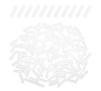BENECREAT 150Pcs Dispensing Needle Cap Cover, Luer Lock Syringe Caps, WhiteSmoke Syringe Tip Caps for Syringes Glue Applicators and Lubricating Oil Bottles, 15×3.5mm/0.59×0.14inch
