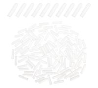 BENECREAT 150Pcs Dispensing Needle Cap Cover, Luer Lock Syringe Caps, WhiteSmoke Syringe Tip Caps for Syringes Glue Applicators and Lubricating Oil Bottles, 14.5×3.5mm/0.57×0.14inch