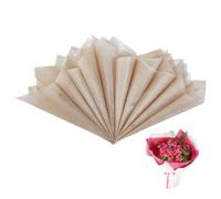 BENECREAT 152 Sheets Tan Flower Wrapping Paper, Cotton Wrapping Flower Paper, Waterproof Floral Bouquet Wraps for Gift Bags Gift Boxes Bouquet Packaging, Wedding Valentine's Day Craft Project