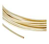 BENECREAT 16.4 Feet/5M 18 Gauge/1mm Real 14k Gold Plated Brass Jewelry Wire, Square Craft Wire for Jewelry Making and DIY Craft Projects