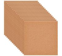 BENECREAT 16 Pack 12x12 Inch/30x30 cm Cork Board, 3mm Thick Square Cork Board Tiles for Bulletin Boards, Wall Decoration, DIY Crafts