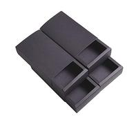 BENECREAT 16 Pack Kraft Paper Drawer Box Festival Gift Wrapping Boxes Soap Jewelry Candy Weeding Party Favors Gift Packaging Boxes - Black (17.2x10.2x4.2cm)