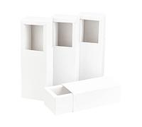 BENECREAT 16PCS White Kraft Packaging Drawer Box 4x2x1.4 Inch Cardboard Present Box for Lipstick, Small Perfume Essential Oil Bottle