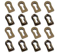 BENECREAT 16pcs Zinc Alloy Keyhole Cover, Keyhole Insert Escutcheon Plate, Antique Furniture Hardware for Cabinet, Door, Dresser, Drawers, Desk Furniture Hardware, Bronze