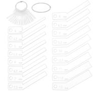 BENECREAT 17pcs Clear Laser Focal Test Ruler, Laser Cutting & Engraving Gauge Acrylic Cutting Distance Tool for Laser Machine Crafting and General Layout Work