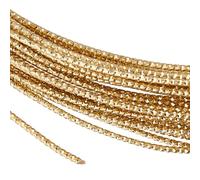 BENECREAT 18 Gauge/1mm Engraved Twist Gold Wire 10m Textured Brass Wire Half Hard Brass for Jewelry Beading Craft Work