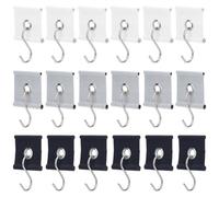 BENECREAT 18Pcs 3 Colors RV Awning Hooks for Piping Rail 5/6mm, 7/8mm, Camper Awning Hooks for Party Camping Tent Indoor Outdoor Decor