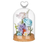 BENECREAT 19.5x9.1cm Glass Display Dome, Dome Decorative Jar Glass Bell Jar with Cork Base for Flower Storage, Specimens, Crafts Decorations
