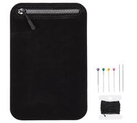 BENECREAT 1Pc 7.87x4.92inch Sew in Side Pocket, Complete DIY Pocket Insert Kit with Wire Support, Black Sew on Pocket for Trench Coats, Down Jackets and Outerwear, 2.5mm Thick